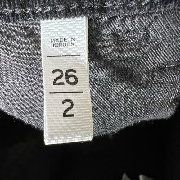 Loft Pinwale Corduroy Pants Womens 2 Black Skinny Stretc Soft Fall Clean Girl - Picture 6 of 7